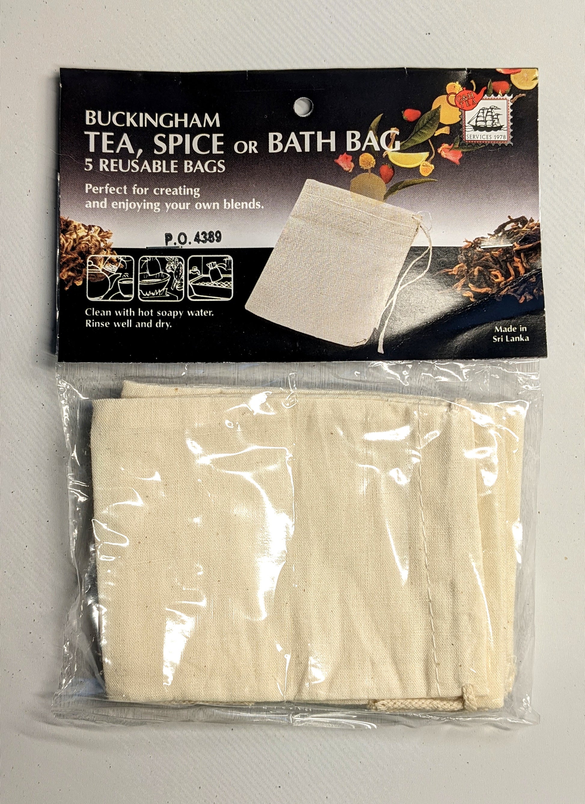 Cotton Tea Bags 5 pack - Whiskeyjack Tea Company
